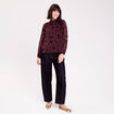 Blouse fluide manches longues marron cognac femme