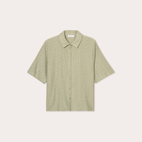 chemise ajouree vert kaki femme Chemise ajourée vert kaki femme