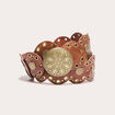 Ceinture large oeillets marron femme