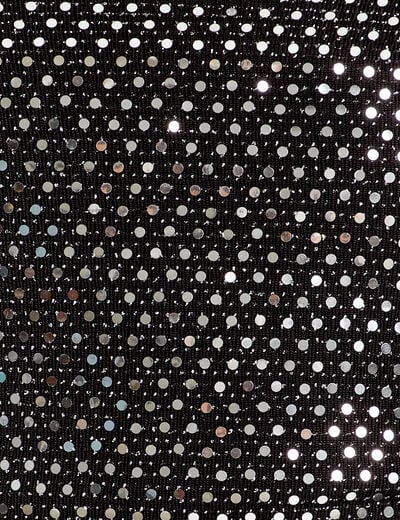 Débardeur cropped paillettes couleur argent femme