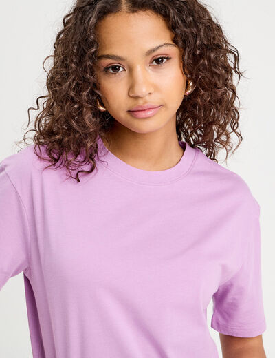 T-shirt manches courtes violet femme