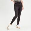 Jeans skinny taille haute denim noir femme