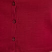 Gilet manches longues côtelé rouge foncé femme