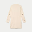 Robe pull droite manches longues sable femme