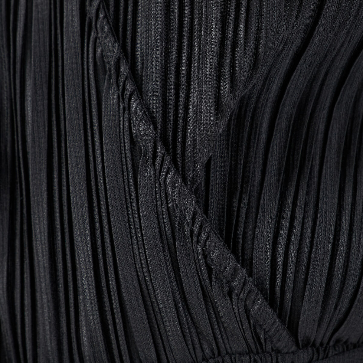 Combinaison pantalon plissée noir femme