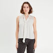 Chemise sans manches ecru femme