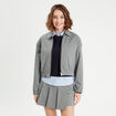 Veste zippée manches longues blanc femme