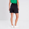 short droit ceinture noir femme
