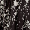 Robe évasée manches 3/4 noir femme