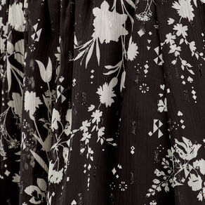 Robe évasée manches 3/4 noir femme