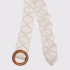Ceinture macrame ecru femme