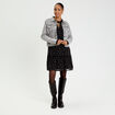 Robe &eacute;vas&eacute;e en voile noir femme