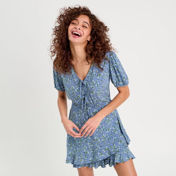 combishort avec volants bleu fonce femme Combishort avec volants bleu foncé femme