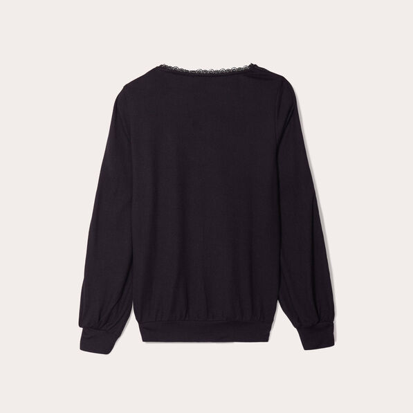 T-shirt manches longues noir femme