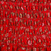 Robe longue &eacute;vas&eacute;e col carr&eacute; rouge femme