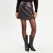Jupe-short simili cuir noir femme