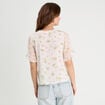 Chemise manches volants rose poudrée femme