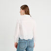 Chemise avec broderie ecru femme