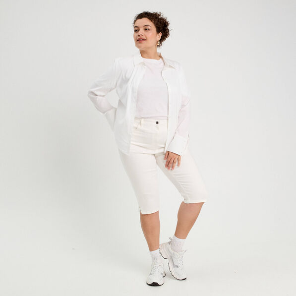 pantalon capri ecru femme Pantalon capri ecru femme