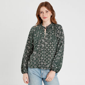 blouse manches longues vert femme Blouse manches longues vert femme