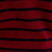 Robe pull droite manches longues 3/4 rouge fonc&eacute; femme