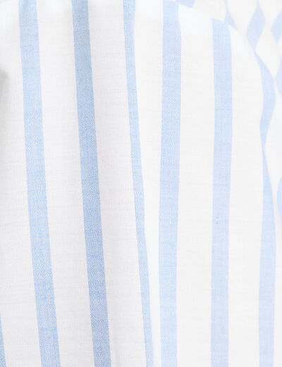 Blouse manches 3/4 bleu femme