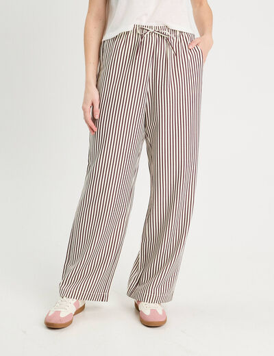 Pantalon large noir femme