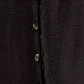 Robe longue évasée ceinturée noir femme