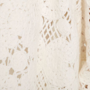 Gilet aspect crochet ecru femme