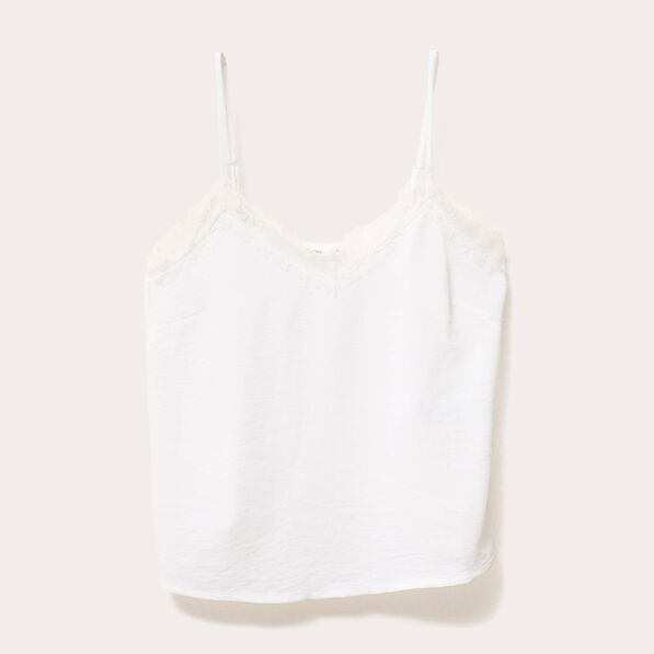 Caraco bretelles fines ecru femme