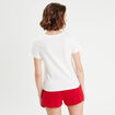 T-shirt manches courtes blanc femme