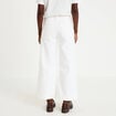 Jean wide leg cropped taille haute denim blanc femme