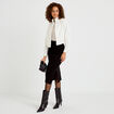 Jupe ajust&eacute;e longueur 3/4 noir femme