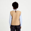 Pull fin 2-en-1 manches longues beige femme