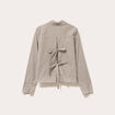 Chemise droite courte en coton noir femme