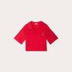 Polo avec patch brodé rouge femme