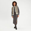 Jupe midi moulante gris foncé femme