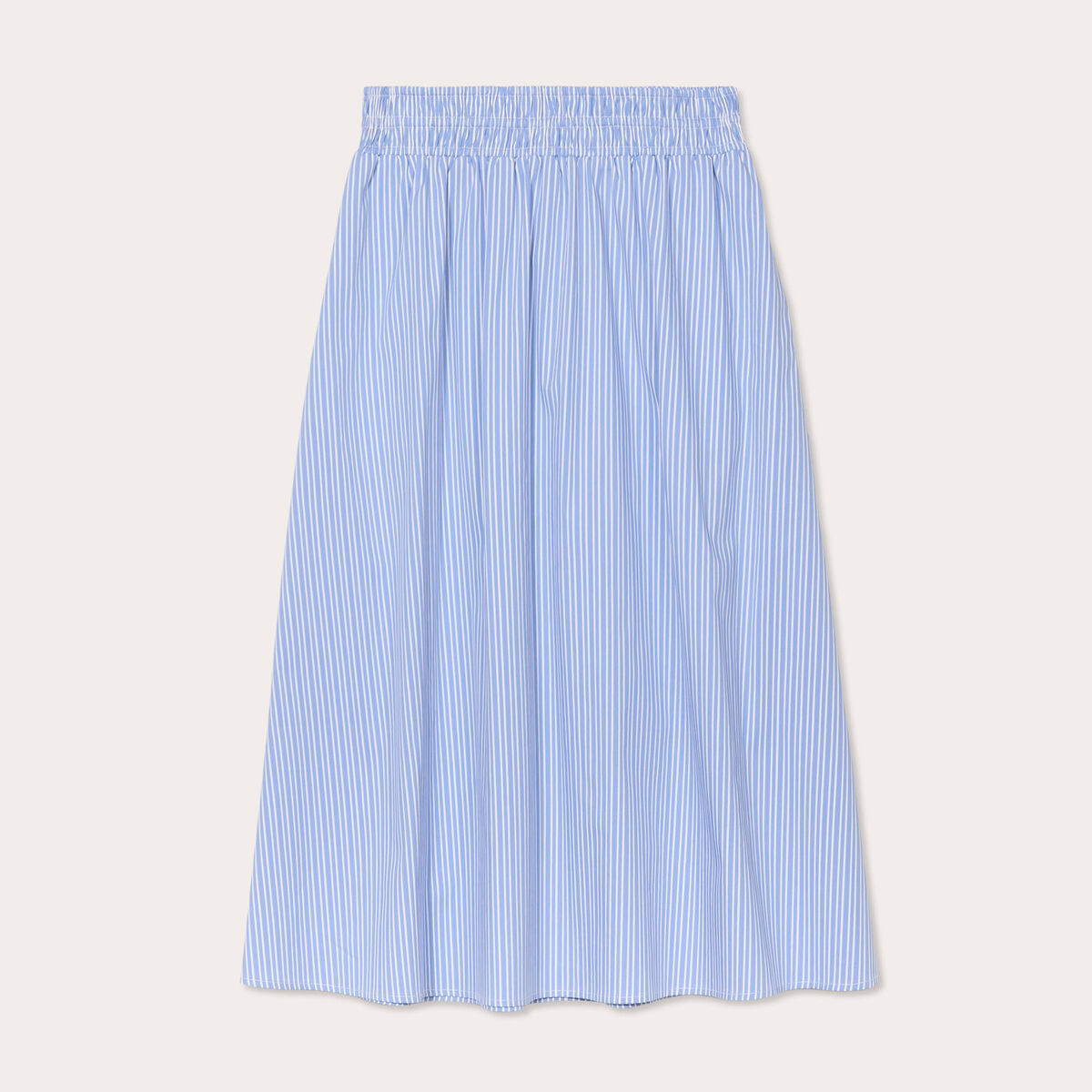 Jupe longue évasée ecru femme