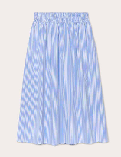 Jupe longue évasée ecru femme
