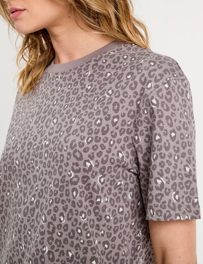 T-shirt manches courtes gris foncé femme