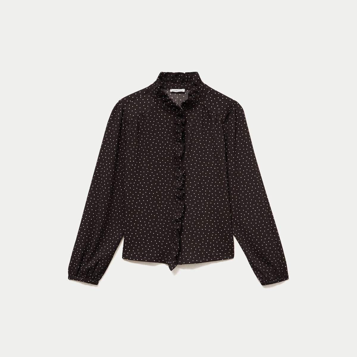 Blouse manches longues marron femme