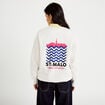 Sweat col rond manches longues ecru femme