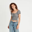 Blouse manches courtes blanc femme