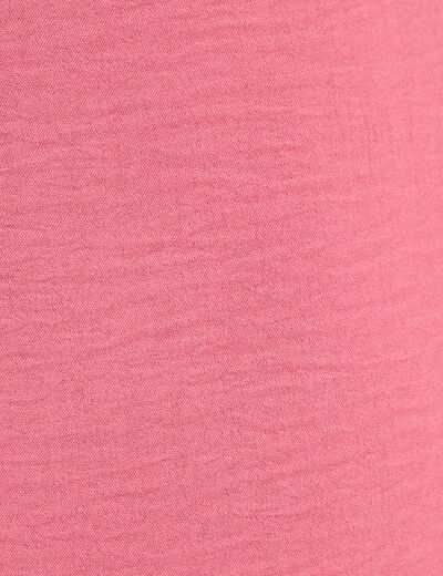 Pantalon large fluide pans vieux rose femme