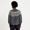 Gilet manches longues gris fonc&eacute; femme