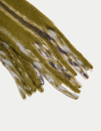 Echarpe vert fonc&eacute; femme