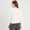 Sweat manches longues noeud ecru femme