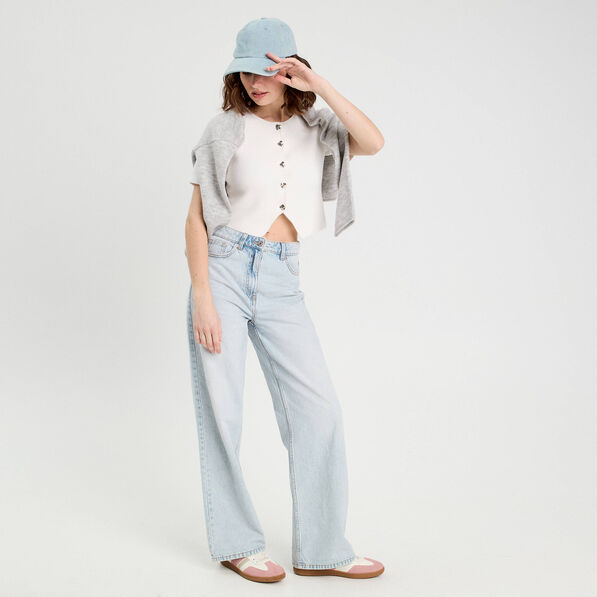 Gilet manches courtes blanc femme