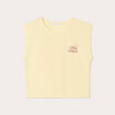 T-shirt manches courtes jaune clair femme