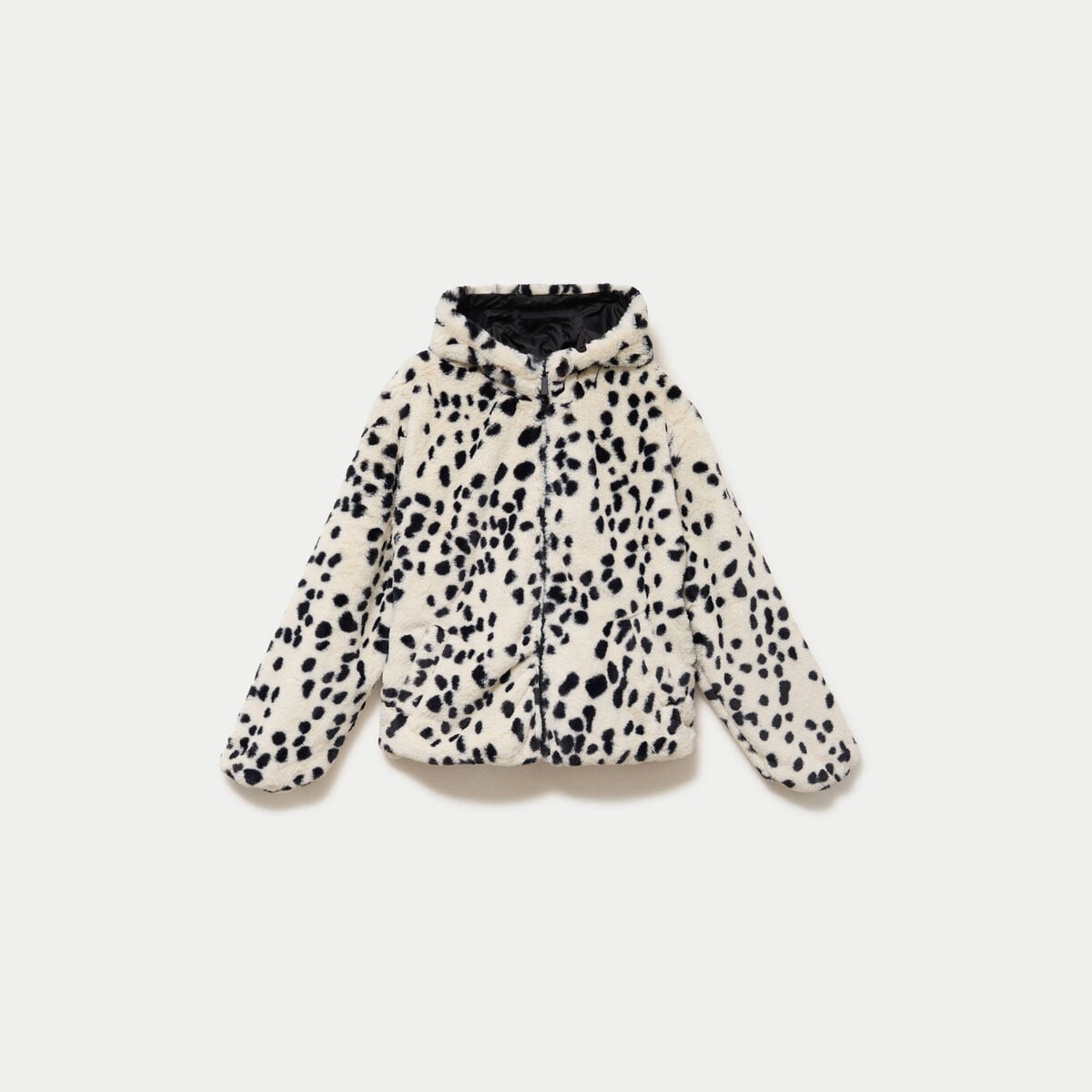 Parka r&eacute;versible &agrave; capuche blanc femme